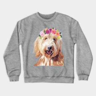 Goldendoodle + Flower Crown Crewneck Sweatshirt